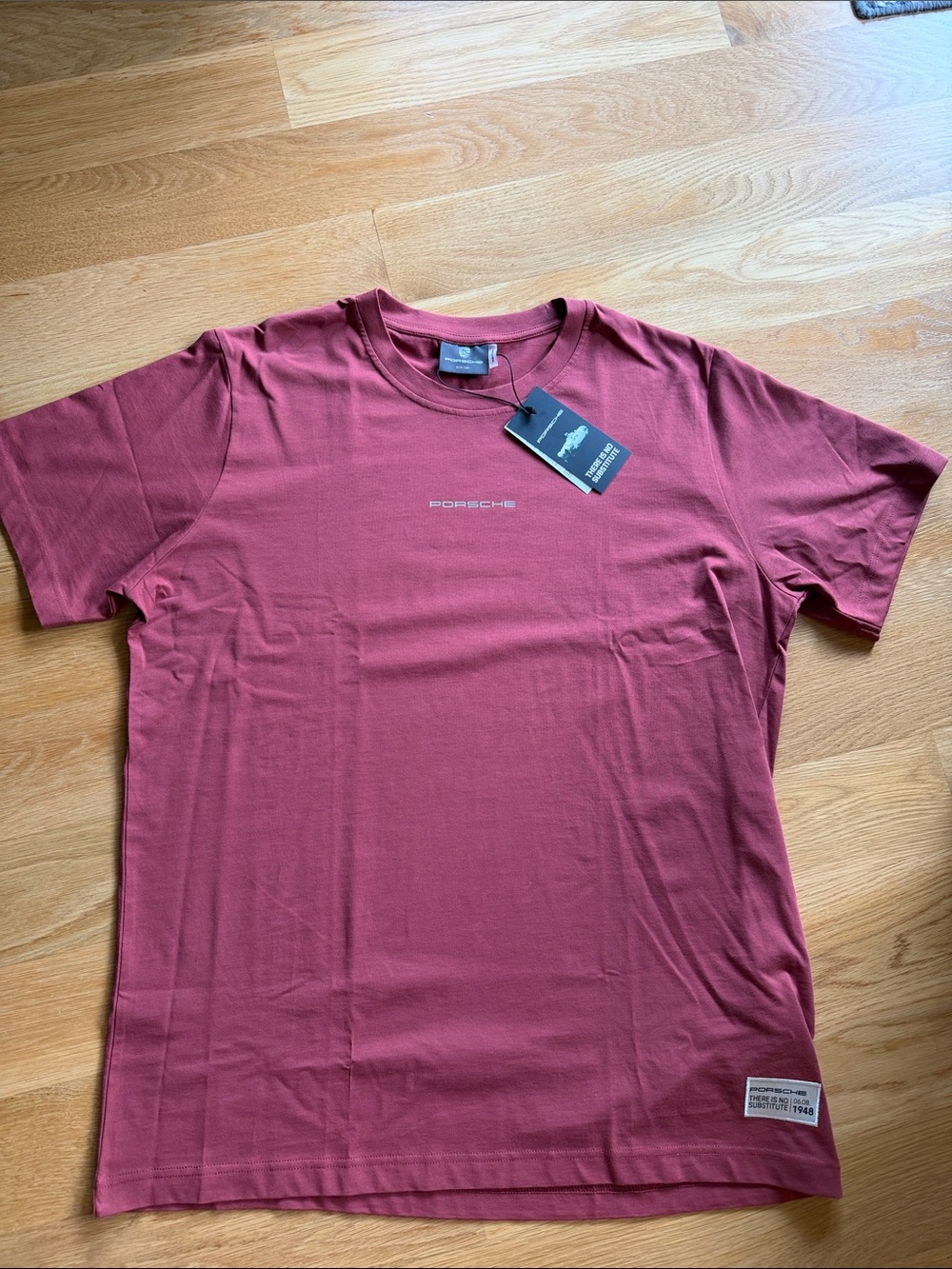 Porsche Design Men's Crew Neck T-Shirt — Wine Red with gift box